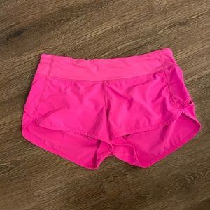 LuluLemon Hot Pink Speed Short - Size 6